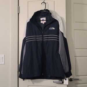 Seattle Seahawks Windbreaker. Size L. NWT